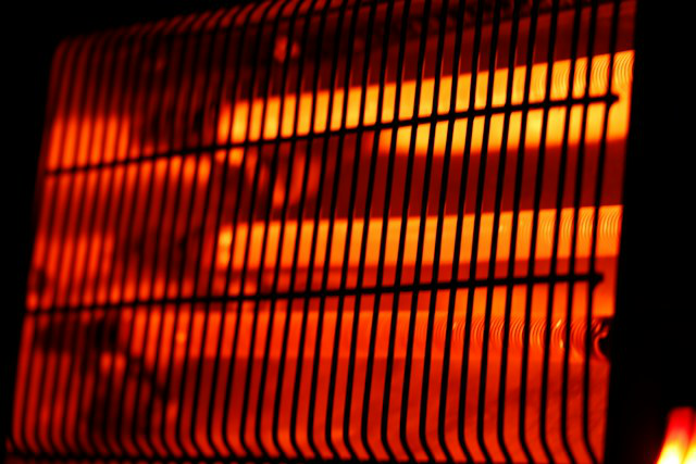Closeup of a space heater